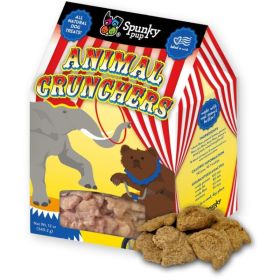 Spunky Pup Animal Crunchers All Natural Dog Biscuit Treat Peanut Butter Flavor (Option: 12 oz)