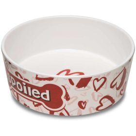 Loving Pets Dolce Moderno Bowl Spoiled Red Heart Design (Option: Large  1 Count)