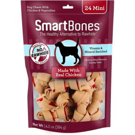 SmartBones Chicken & Vegetable Dog Chews (Option: Mini  2" Long  Dogs under 20 Lbs (24 Pack))