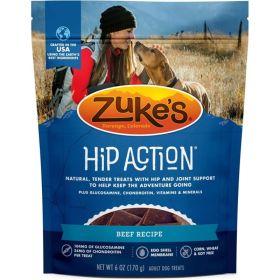 Zukes Hip Action Hip & Joint Supplement Dog Treat (Option: Roasted Beef Recipe  6 oz)