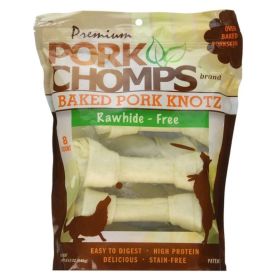 Pork Chomps Premium Pork Knotz (Option: Baked  8 Count  (7" Chews))