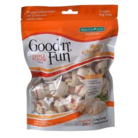 Healthy Hide Good 'n' Fun Triple (Option: Flavor Bones  Beef, Pork & Chicken  Mini  14 pack)