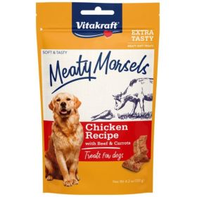 Vitakraft Meaty Morsels Mini Chicken Recipe with Beef and Carrots Dog Treat (Option: 4.2 oz)